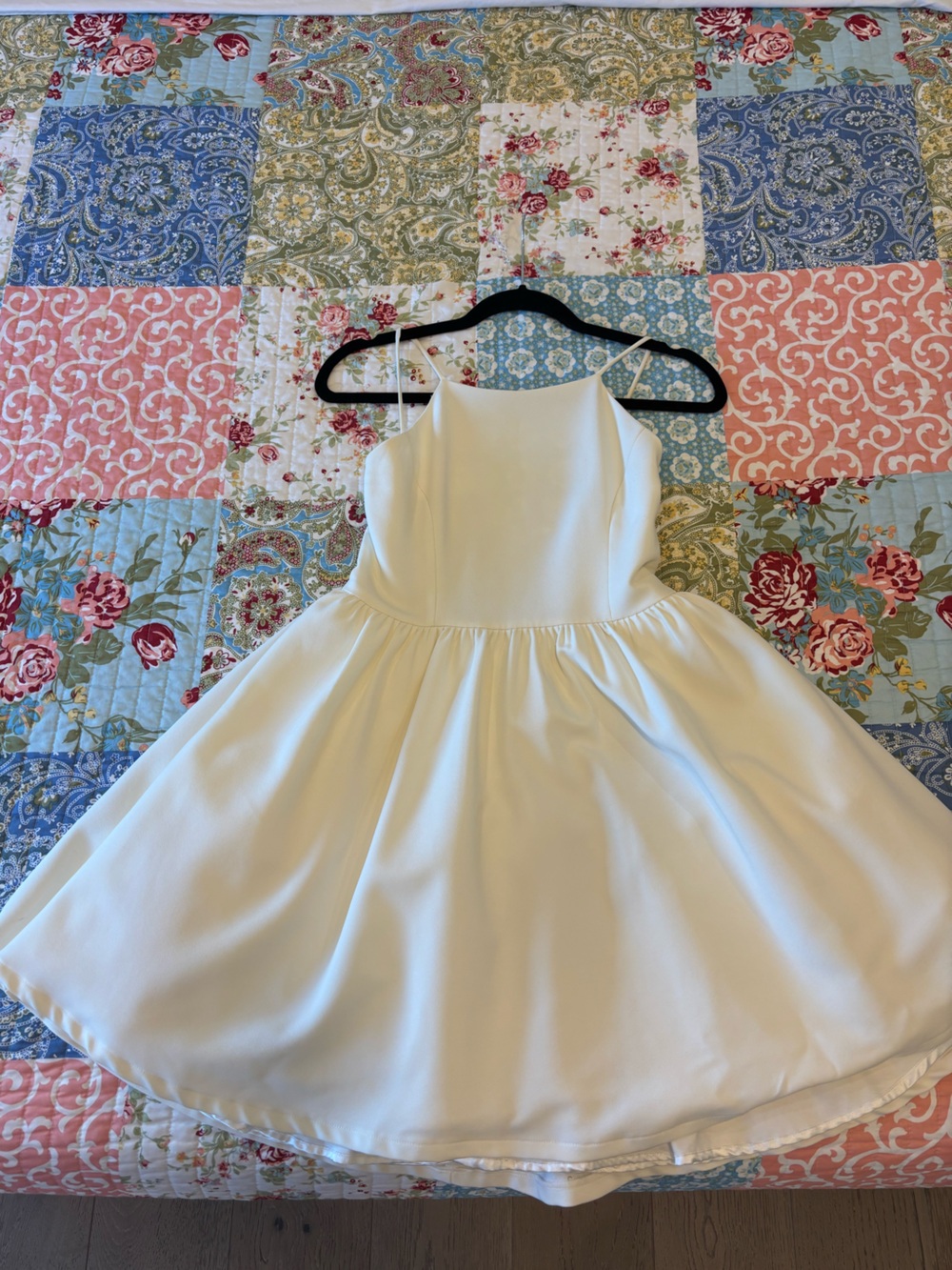 Bridal Lulu's Cream Spaghetti-Strap Party Dress
